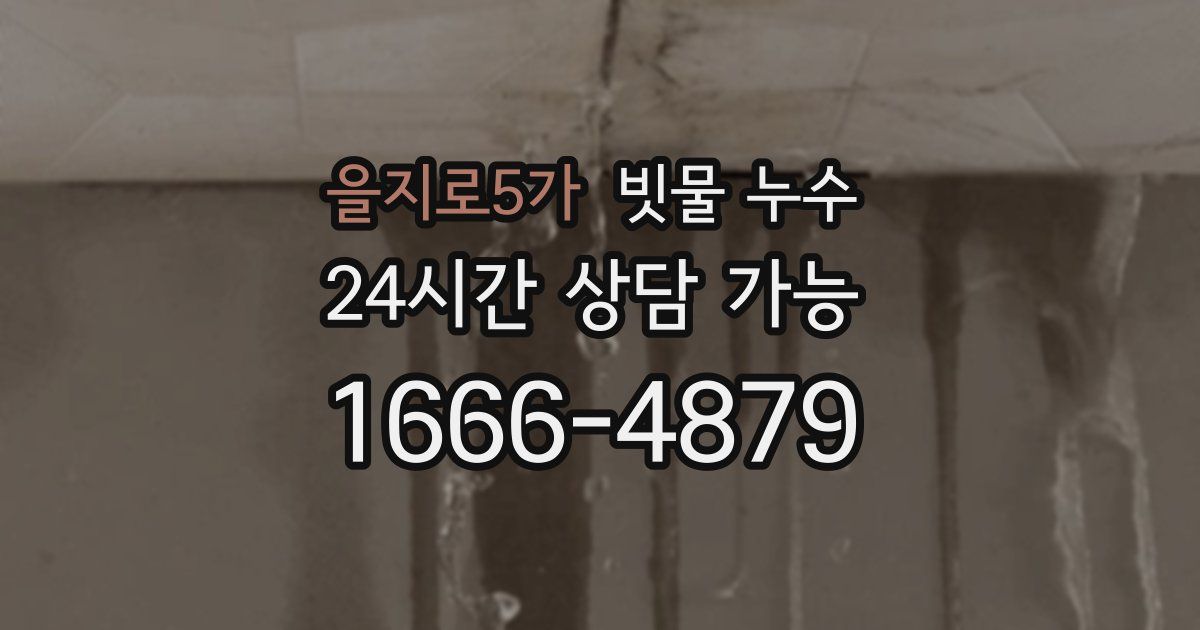 을지로5가 빗물 누수