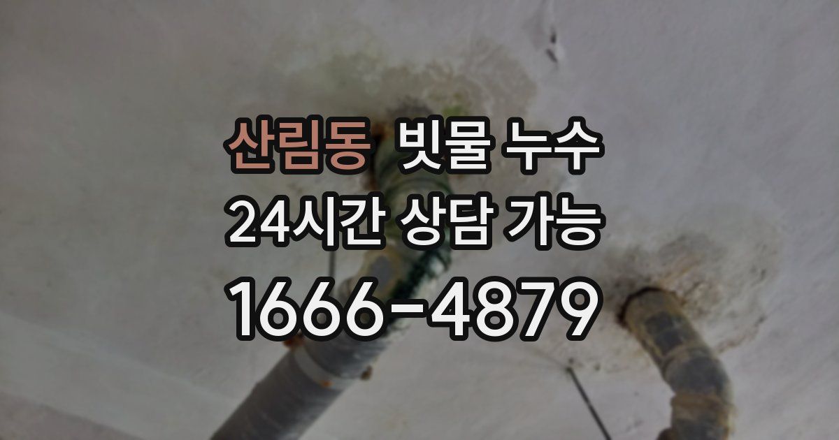 산림동 빗물 누수