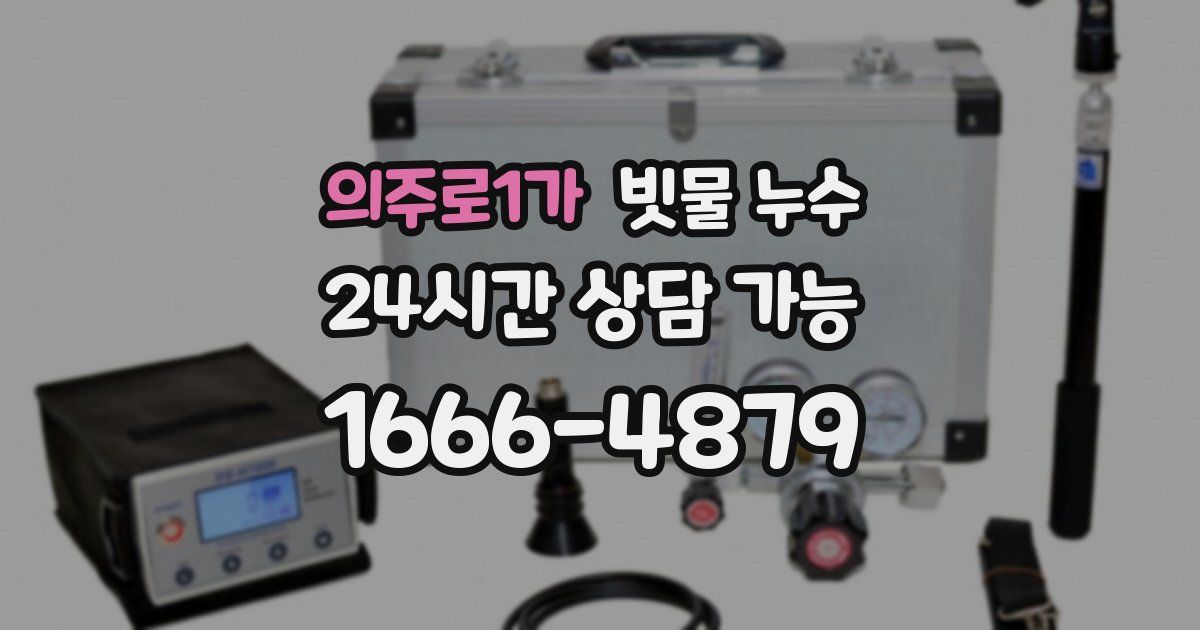 의주로1가 빗물 누수