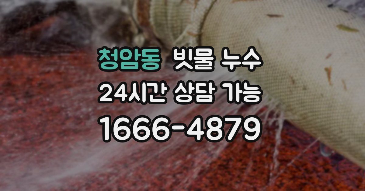 청암동 빗물 누수