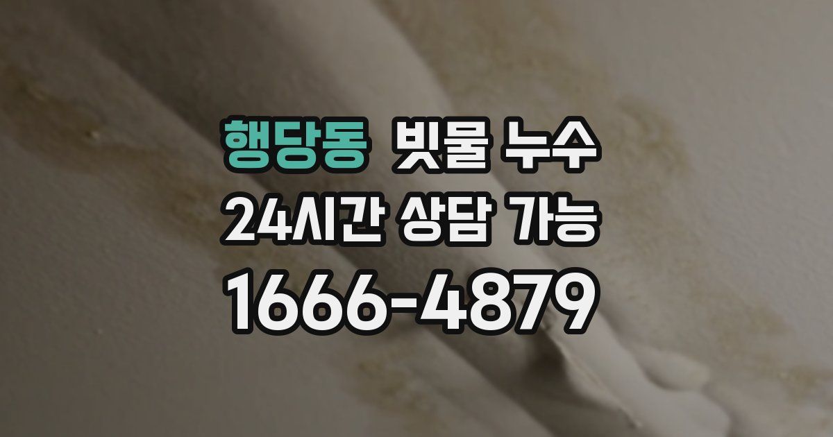 행당동 빗물 누수