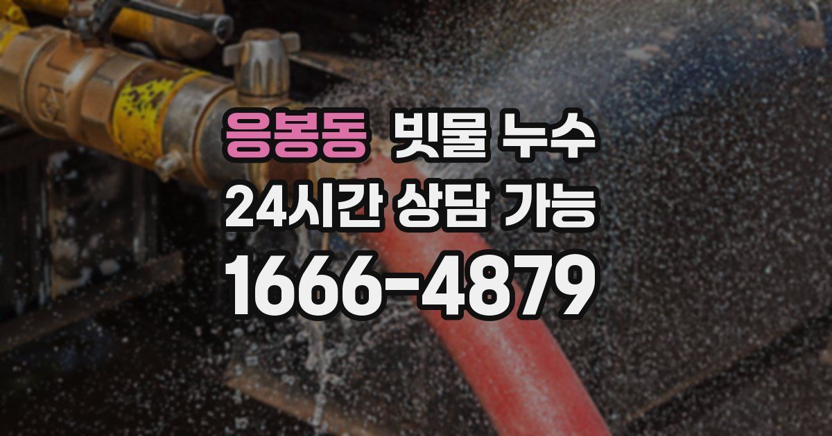 응봉동 빗물 누수