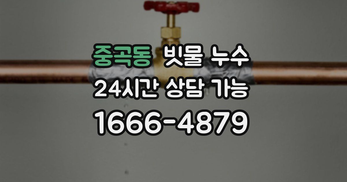 중곡동 빗물 누수