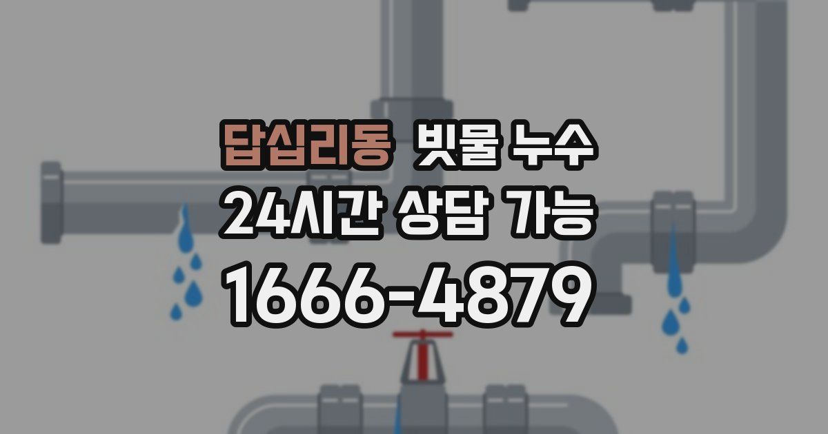 답십리동 빗물 누수