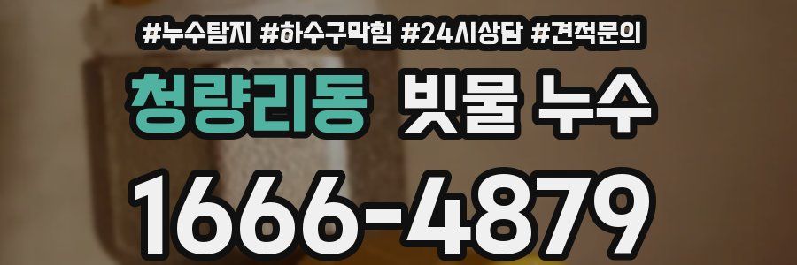 청량리동 빗물 누수