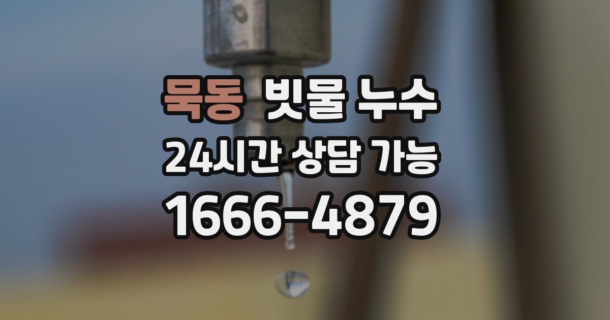 묵동 빗물 누수
