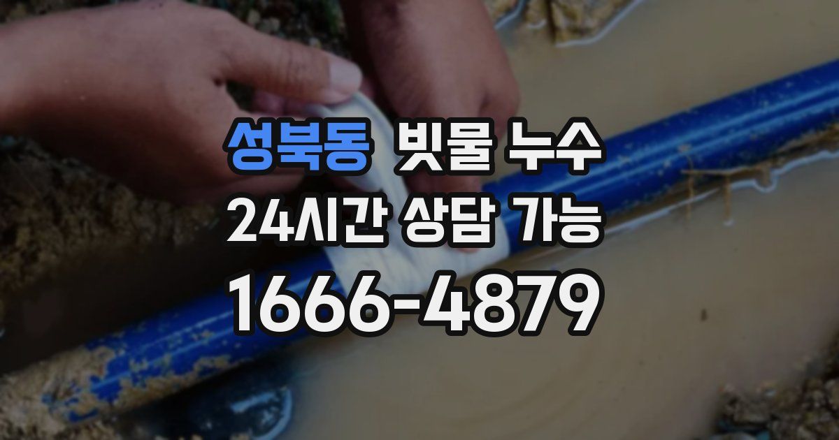 성북동 빗물 누수