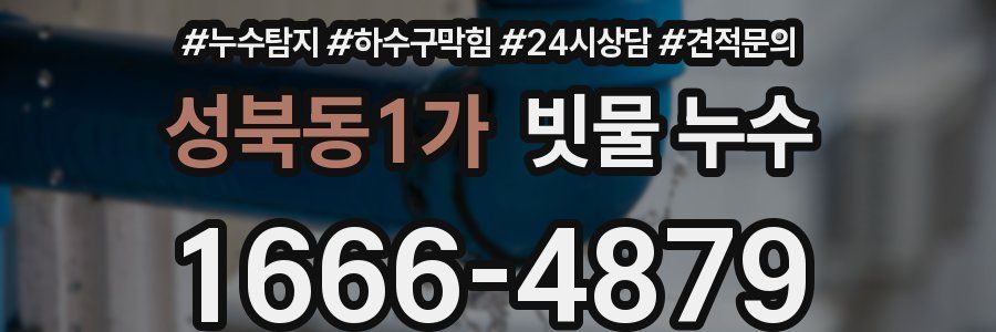 성북동1가 빗물 누수