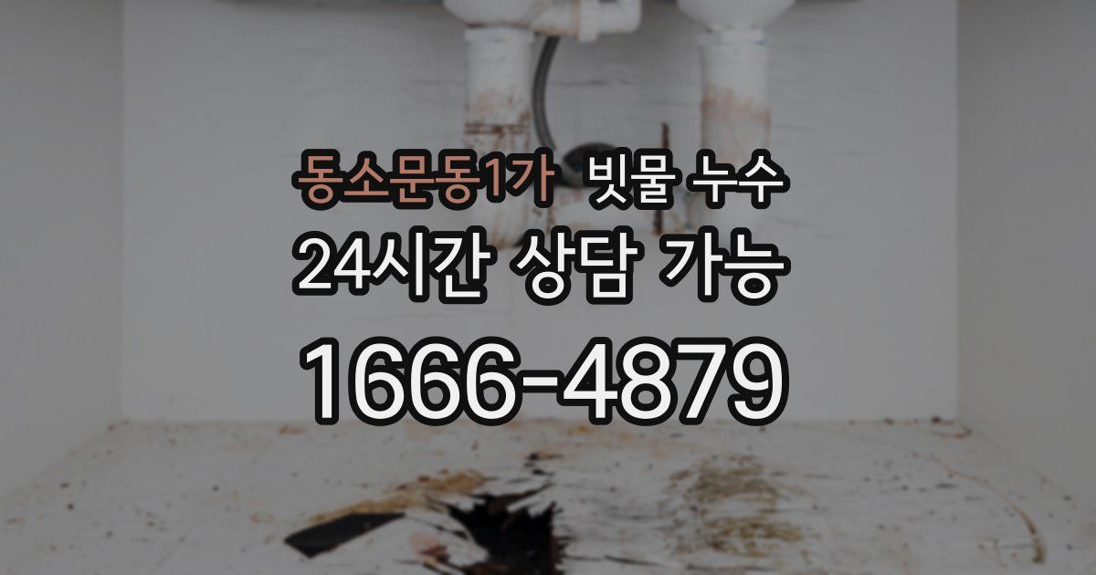 동소문동1가 빗물 누수