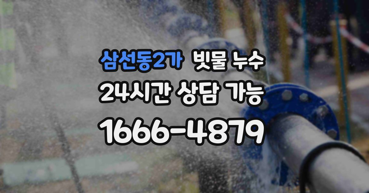삼선동2가 빗물 누수