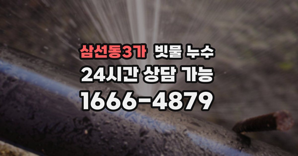 삼선동3가 빗물 누수