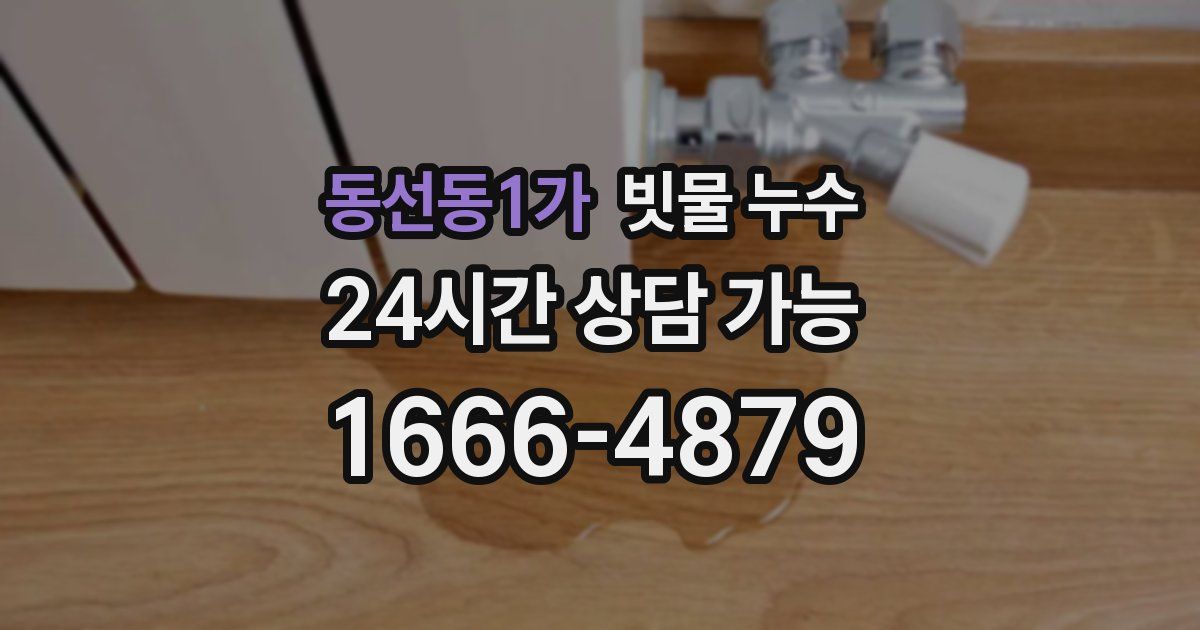 동선동1가 빗물 누수