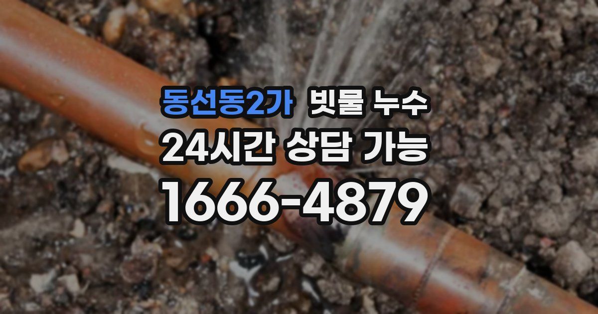 동선동2가 빗물 누수
