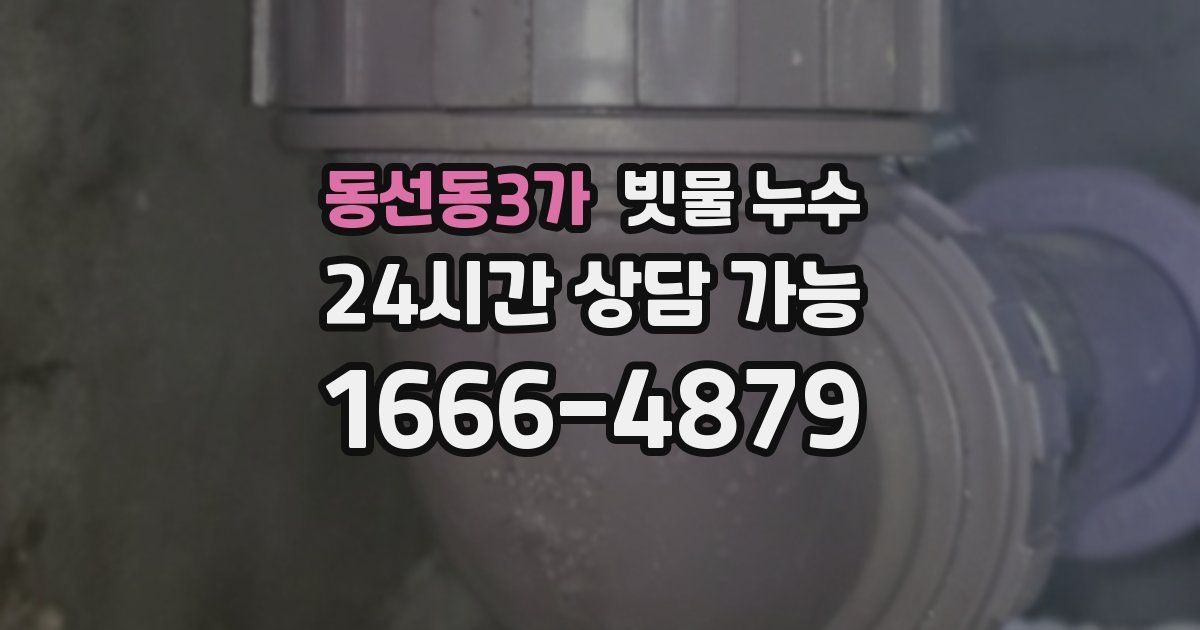 동선동3가 빗물 누수