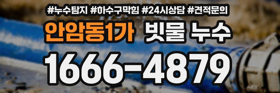 안암동1가 빗물 누수