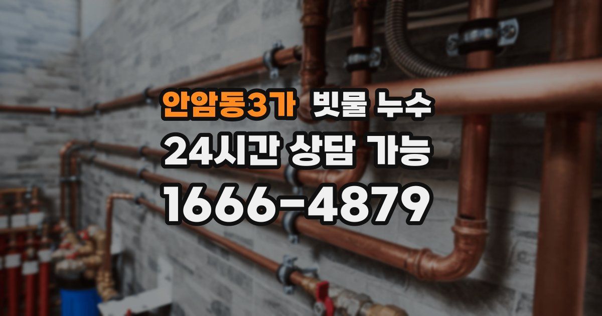 안암동3가 빗물 누수
