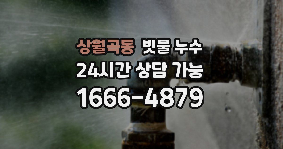 상월곡동 빗물 누수