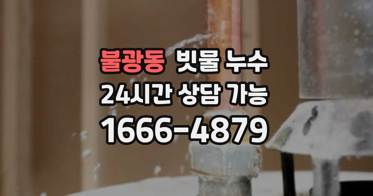 불광동 빗물 누수