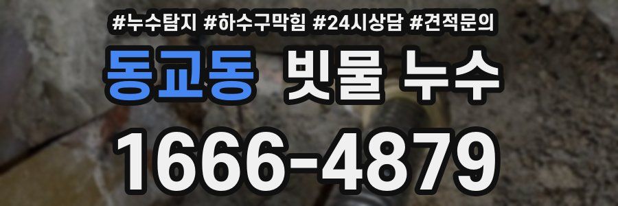 동교동 빗물 누수