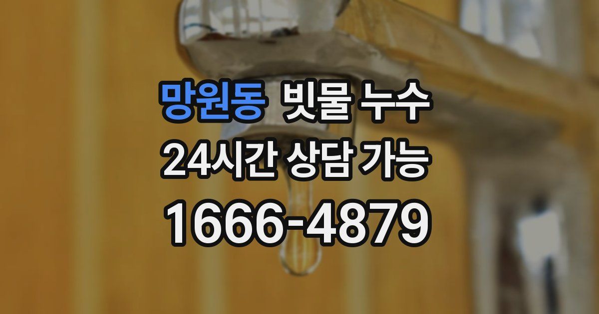 망원동 빗물 누수