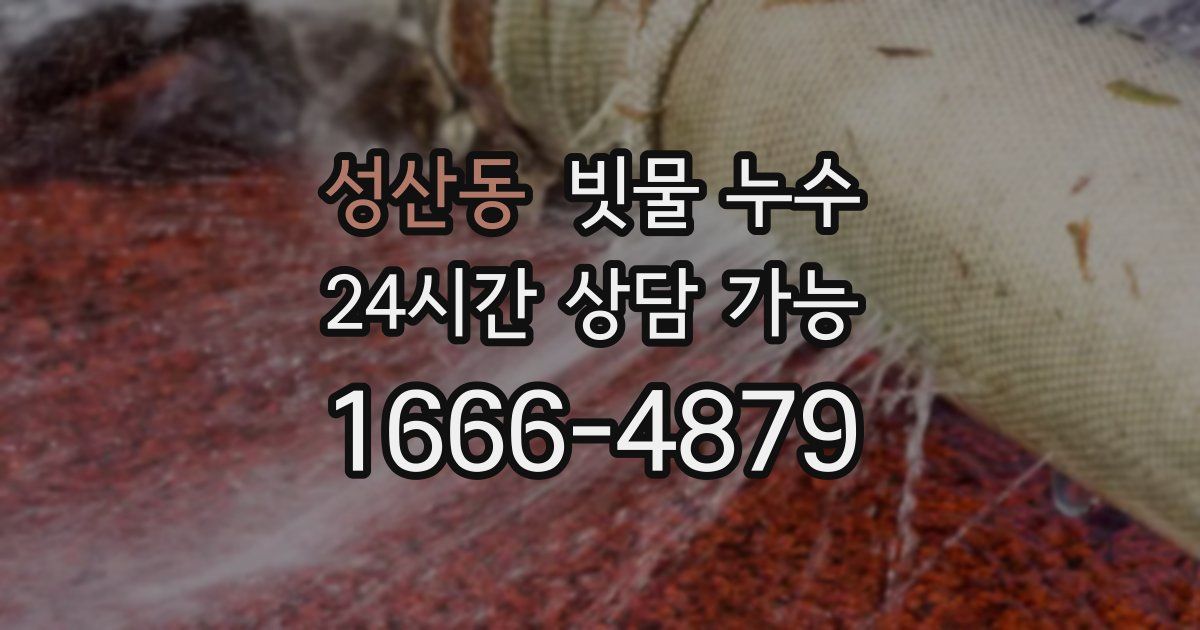 성산동 빗물 누수