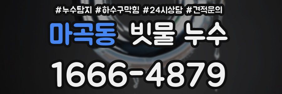 마곡동 빗물 누수
