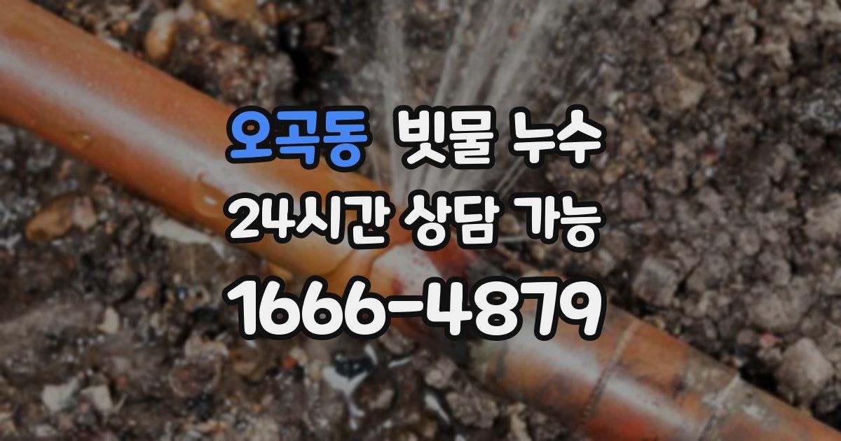 오곡동 빗물 누수