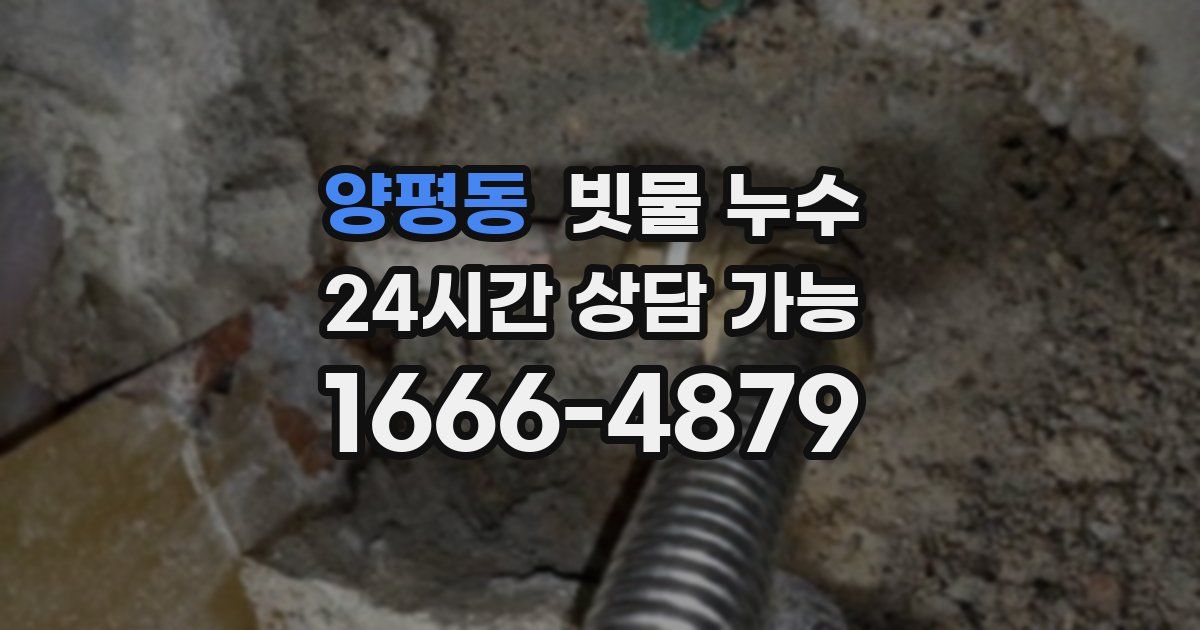 양평동 빗물 누수