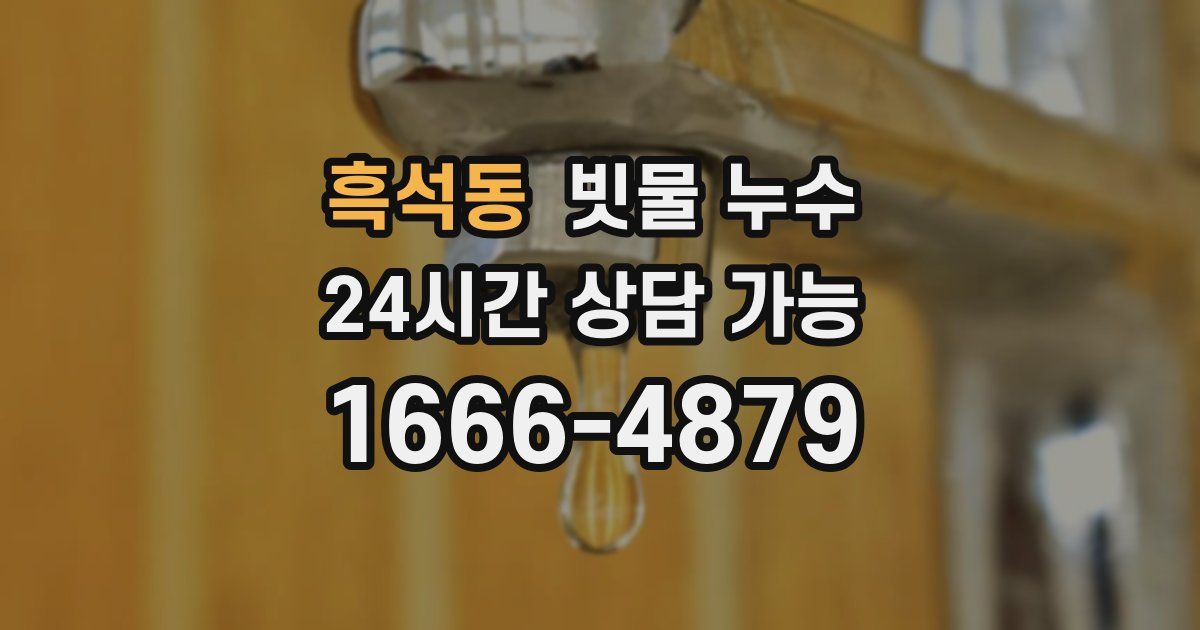 흑석동 빗물 누수