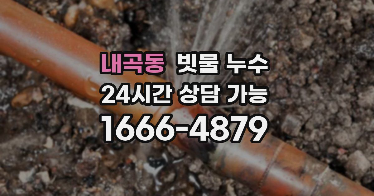 내곡동 빗물 누수