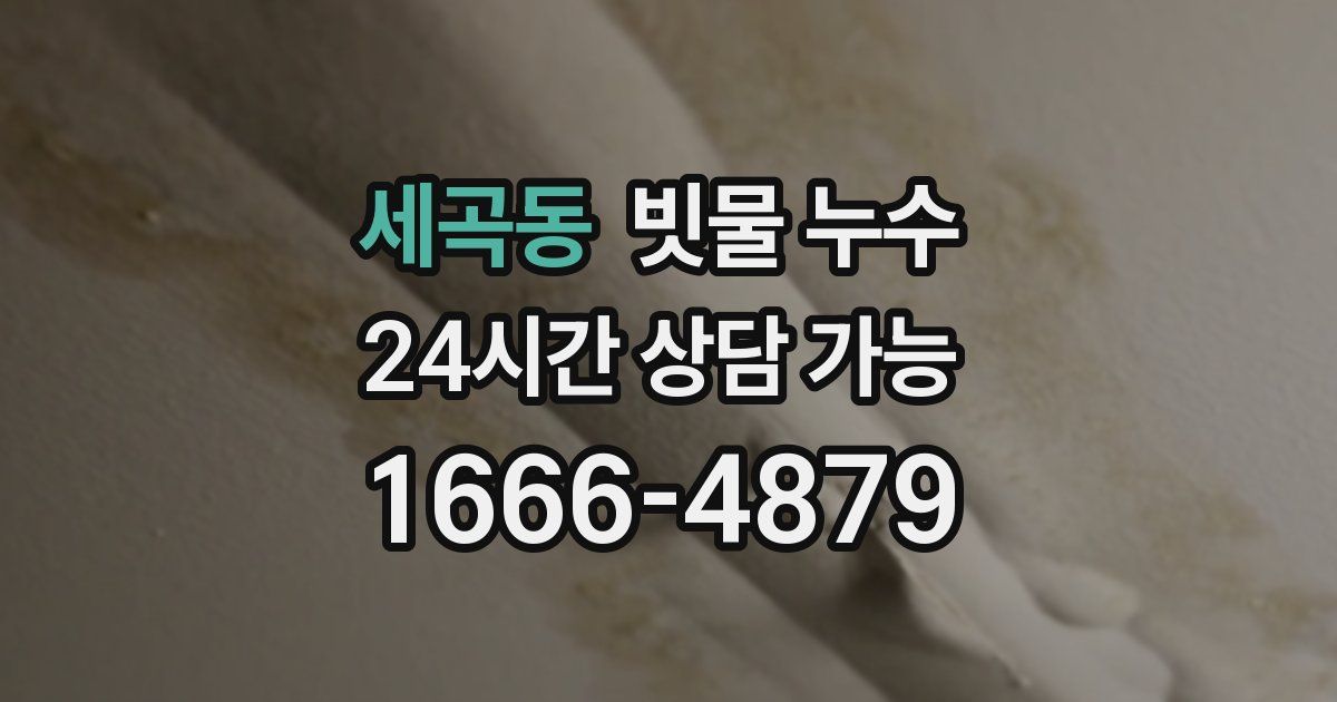 세곡동 빗물 누수