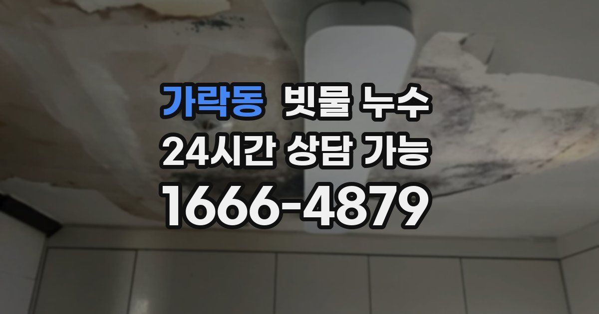 가락동 빗물 누수