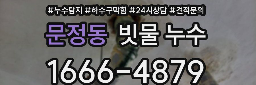 문정동 빗물 누수