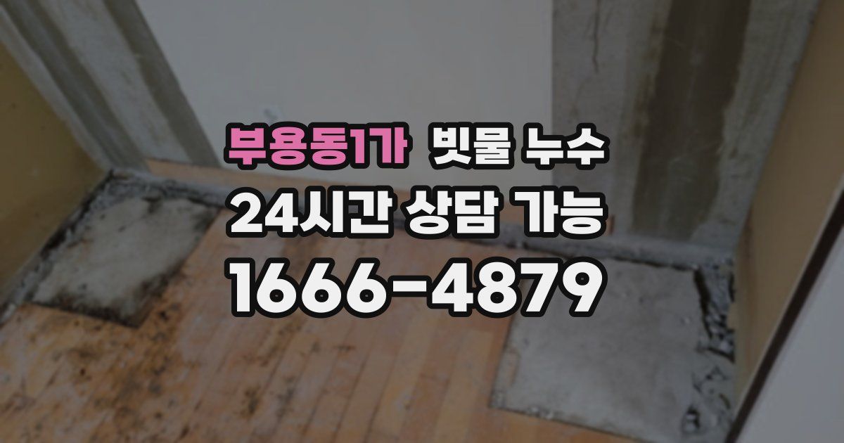 부용동1가 빗물 누수