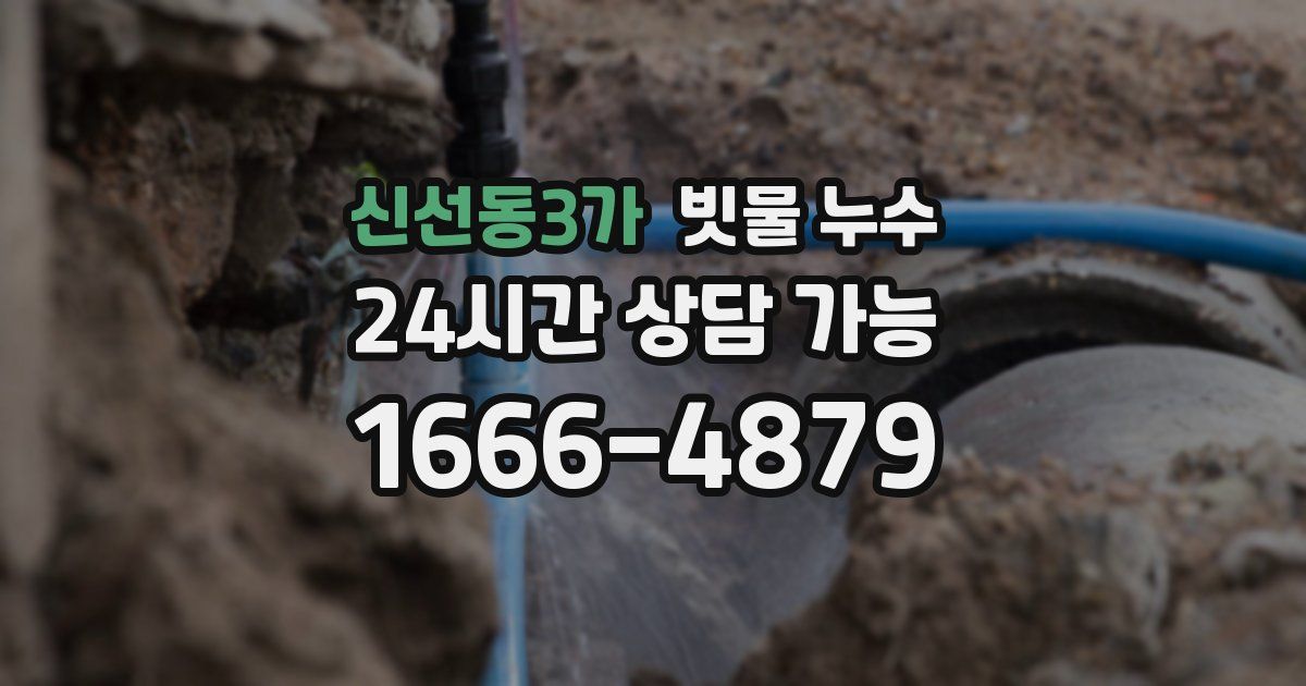 신선동3가 빗물 누수