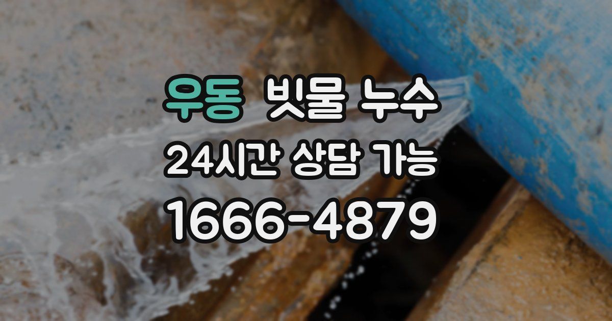 우동 빗물 누수