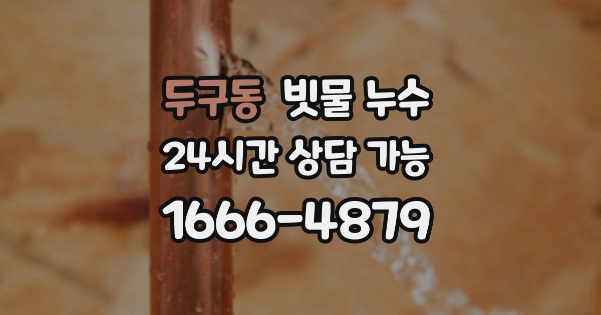 두구동 빗물 누수