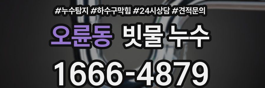 오륜동 빗물 누수