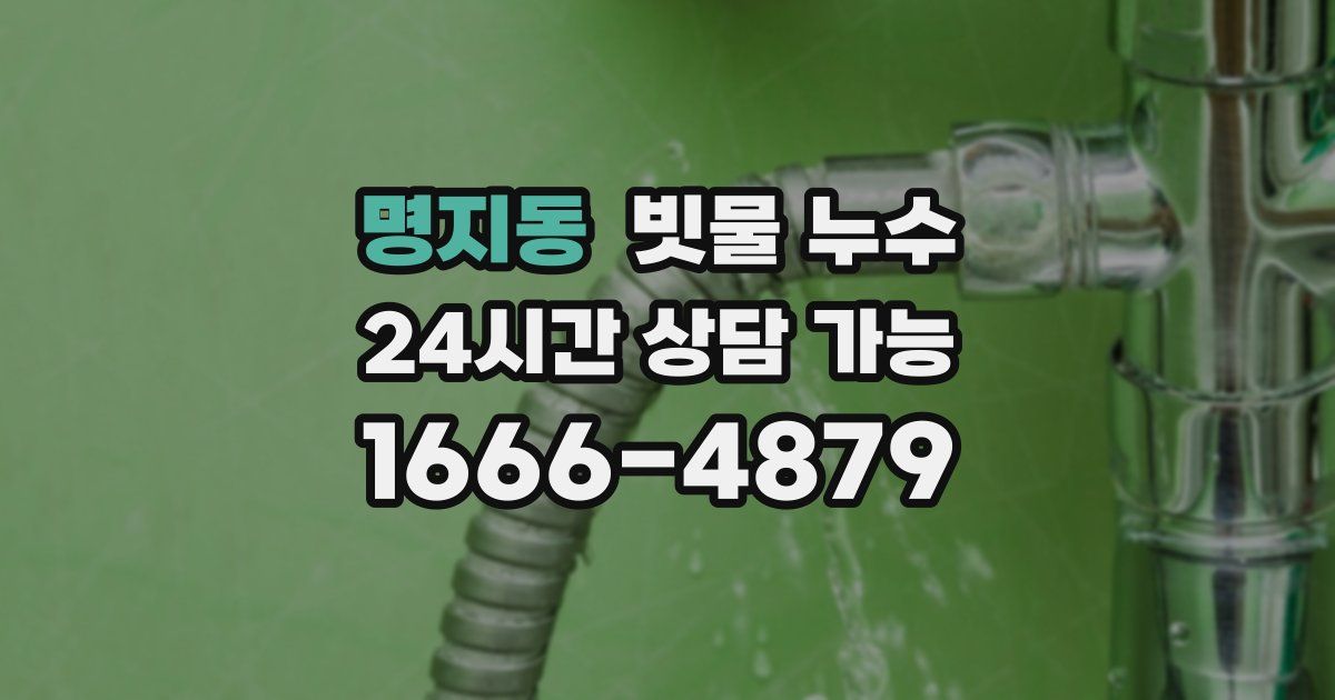 명지동 빗물 누수