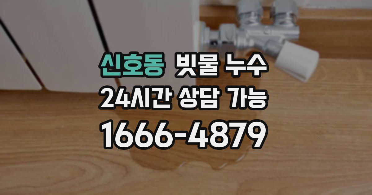신호동 빗물 누수