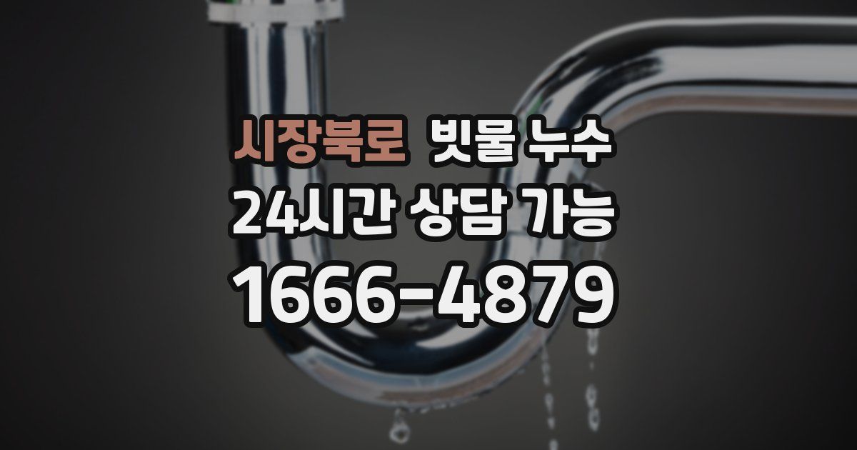 시장북로 빗물 누수