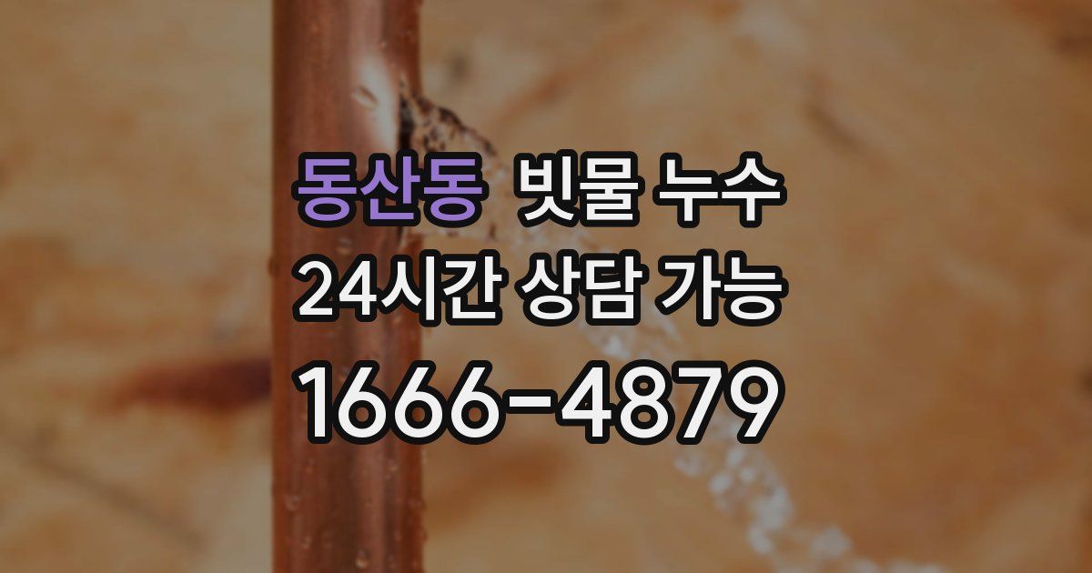 동산동 빗물 누수