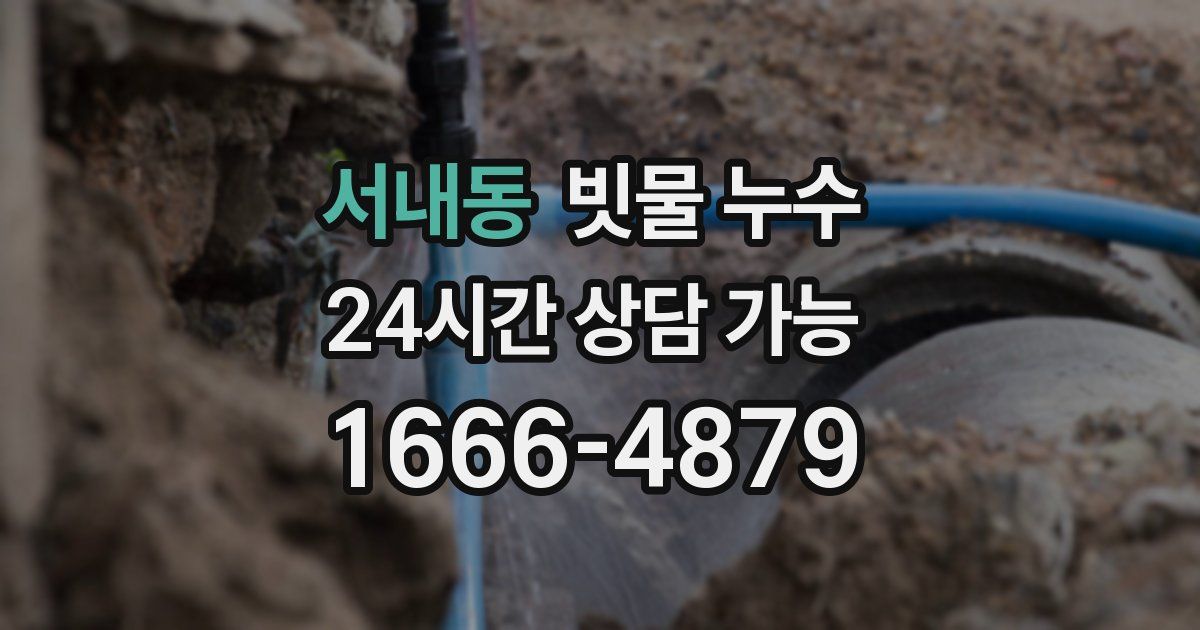 서내동 빗물 누수