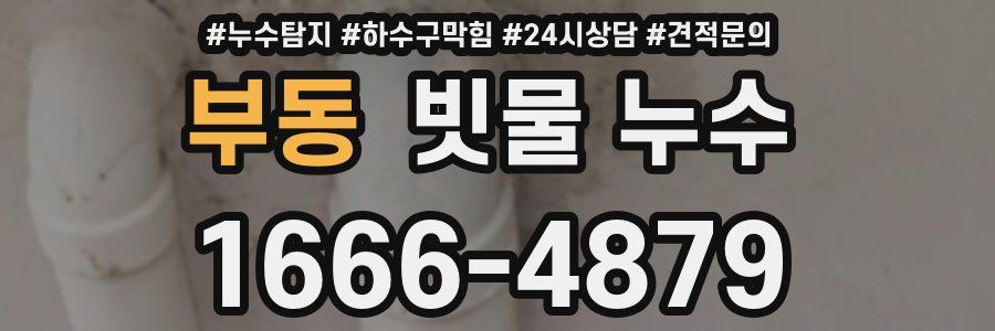 부동 빗물 누수