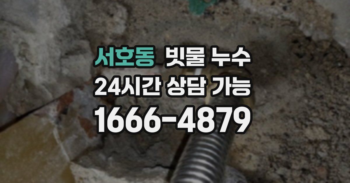 서호동 빗물 누수