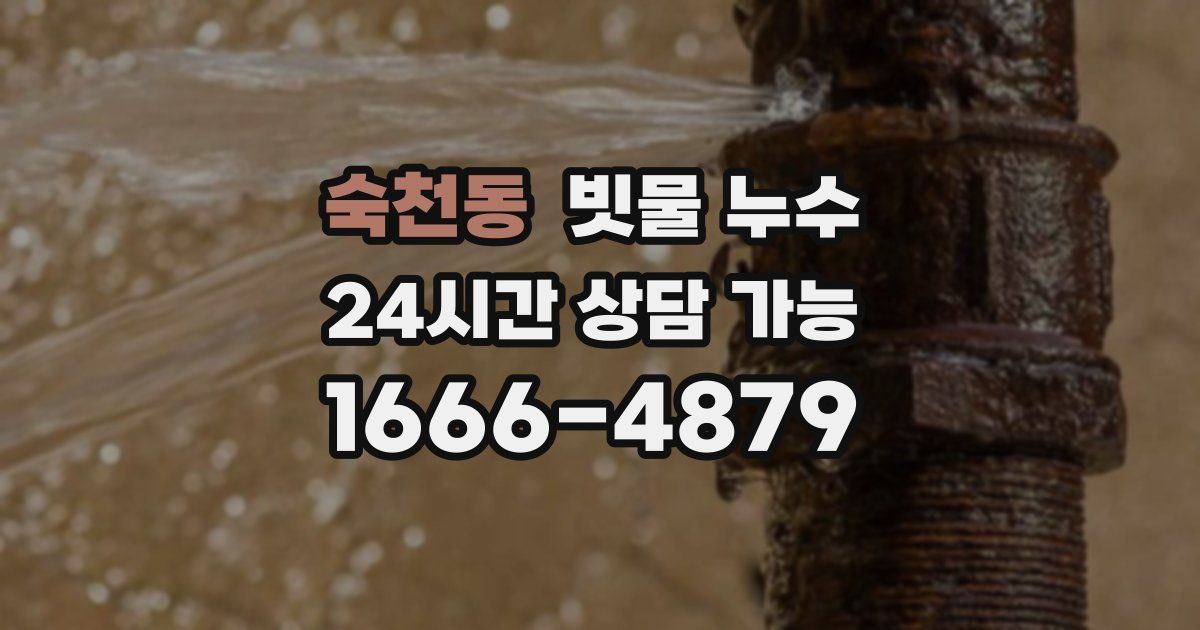 숙천동 빗물 누수