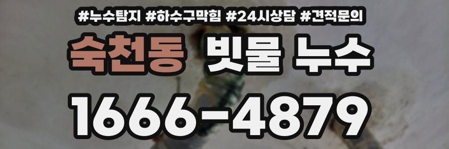 숙천동 빗물 누수