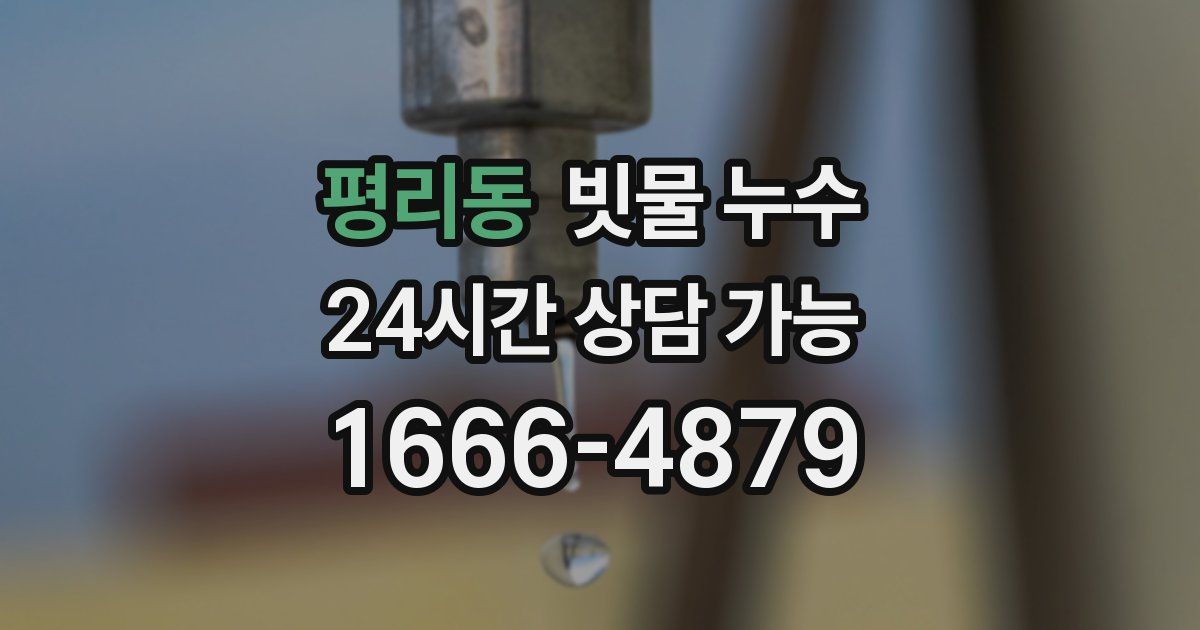평리동 빗물 누수