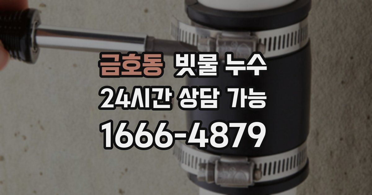 금호동 빗물 누수