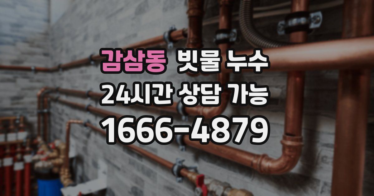 감삼동 빗물 누수
